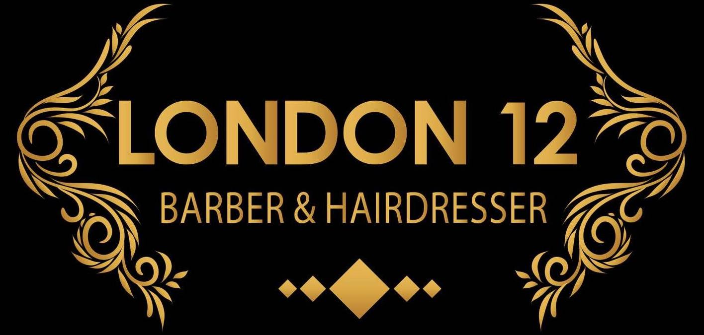 London 12 hair salon and barbershop logo.